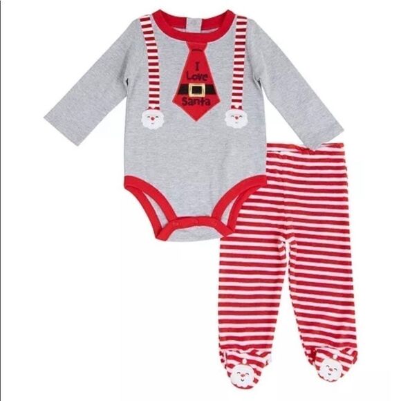 Koala Baby Boys I love Santa 2 Piece Set - Picture 1 of 2